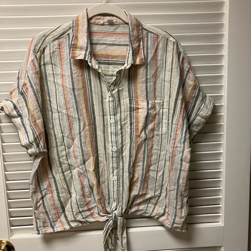 beachlunchlounge Multicolor Striped Casual Shirt